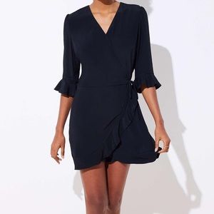 Loft Petite Ruffle Wrap Romper Dress